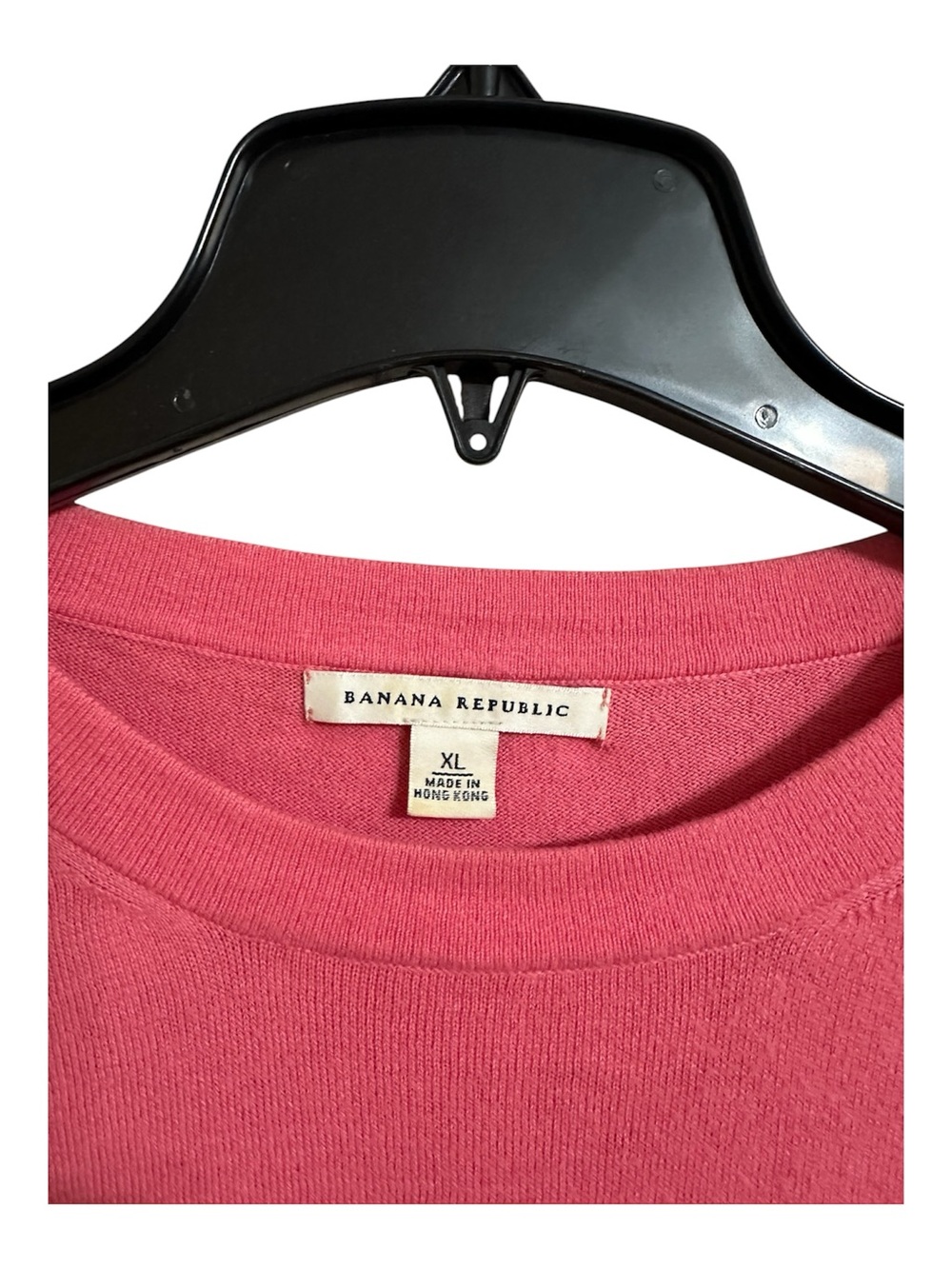 Banana Republic cotton and Cashmere Pink Crew Neck Sweater Size XL - Picture 5 of 8
